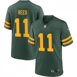 Men Green Bay Packers 11 Jayden Reed Green Stitched Game Jersey