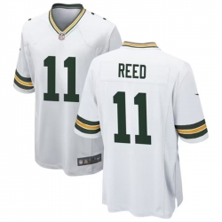 Men Green Bay Packers 11 Jayden Reed White Stitched Game Jersey