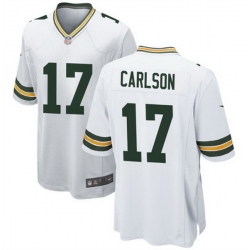 Men Green Bay Packers 17 Anders Carlson White Stitched Game Jersey