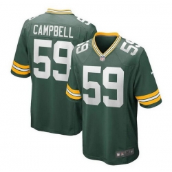 Men Green Bay Packers 59 De 27Vondre Campbell Green Stitched Game Jersey