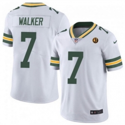 Men Green Bay Packers 7 Quay Walker White Vapor Limited Throwback Stitched Football Jersey