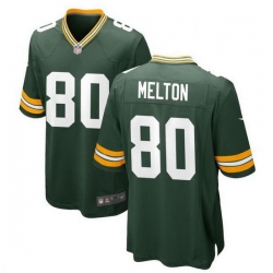 Men Green Bay Packers 80 Bo Melton Green Stitched Game Jersey