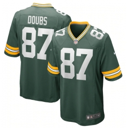 Men Green Bay Packers 87 Romeo Doubs Green Stitched Game JerseyS