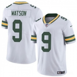 Men Green Bay Packers 9 Christian Watson White Vapor Untouchable Limited Stitched Football Jersey