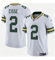 Men Green Bay Packers Brandon Cisse #2 White Stitched F U S E NFL Jersey