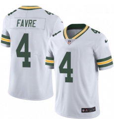 Men Nike Green Bay Packers 4 Brett Favre White Vapor Untouchable Limited Player NFL Jersey