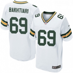 Men Nike Green Bay Packers 69 David Bakhtiari Elite White NFL Jersey