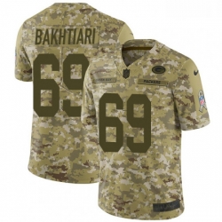 Men Nike Green Bay Packers 69 David Bakhtiari Limited Camo 2018 Salute to Service NFL Jersey