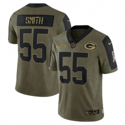 Men's Green Bay Packers Za'Darius Smith Nike Olive 2021 Salute To Service Limited Player Jersey