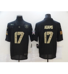 Nike Green Bay Green Bay Packers 17 Davante Adams Black Camo 2020 Salute To Service Limited Jersey