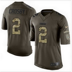 Nike Green Bay Packers #2 Mason Crosby Green Mens Stitched NFL Limited Salute To Service Jersey