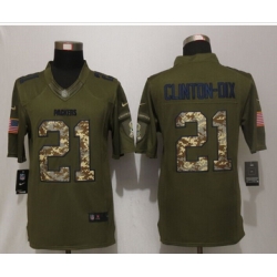 Nike Green Bay Packers #21 Ha Ha Clinton-Dix Green Salute To Service Limited Jersey