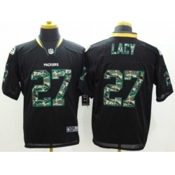 Nike Green Bay Packers 27 Eddie Lacy Black Elite Camo Fashion NFL Jersey