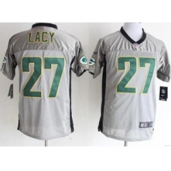 Nike Green Bay Packers 27 Eddie Lacy Grey Elite Shadow NFL Jersey