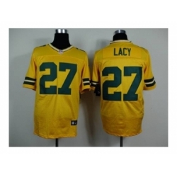 Nike Green Bay Packers 27 Eddie Lacy yellow Elite NFL Jersey