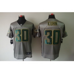 Nike Green Bay Packers 30 John Kuhn Grey Elite Shadow NFL Jersey