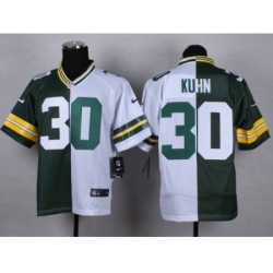 Nike Green Bay Packers 30 John Kuhn green-white Elite Split NFL Jersey