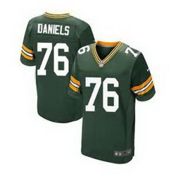 Nike Green Bay Packers #76 Mike Daniels Green Team Color Mens Stitched NFL Elite Jersey