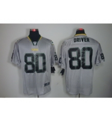 Nike Green Bay Packers 80 Donald Driver Grey Elite Lights Out NFL Jersey