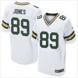 Nike Green Bay Packers #89 James Jones White Mens Stitched NFL Elite Jersey