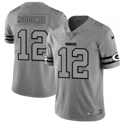 Nike Packers 12 Aaron Rodgers 2019 Gray Gridiron Gray Vapor Untouchable Limited Jersey