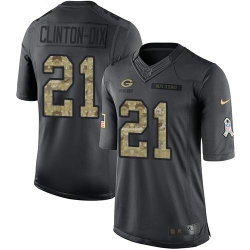 Nike Packers #21 Ha Ha Clinton Dix Black Mens Stitched NFL Limited 2016 Salute To Service Jersey