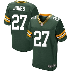 Nike Packers #27 Josh Jones Green Team Color Mens Stitched NFL Elite Jersey