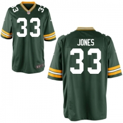 Nike Packers #33 Aaron Jones Home Mens Green Elite NFL Jersey