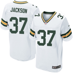 Nike Packers #37 Josh Jackson White Mens Stitched NFL Elite Jersey