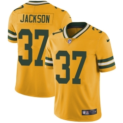 Nike Packers #37 Josh Jackson Yellow Mens Stitched NFL Limited Rush Jersey