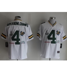 Nike Packers #4 Superbowlchamps White Mens Stitched NFL Limited Jersey