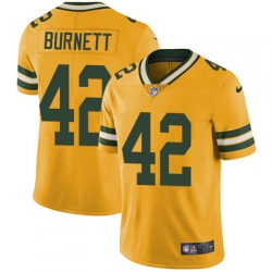 Nike Packers #42 Morgan Burnett Yellow Mens Stitched NFL Limited Rush Jersey