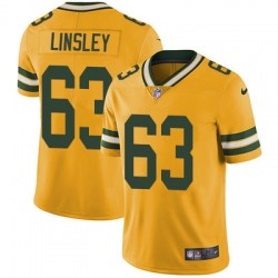 Nike Packers #63 Corey Linsley Yellow Mens Stitched NFL Limited Rush Jersey