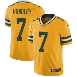 Nike Packers #7 Brett Hundley Mens Limited Gold Rush Vapor Untouchable NFL Jersey