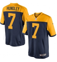 Nike Packers #7 Brett Hundley Mens Limited Navy Blue Alternate NFL Jersey