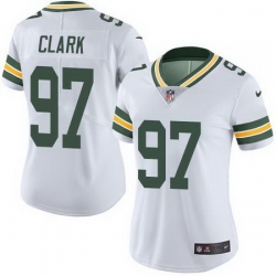 Nike Packers #97 Kenny Clark White Womens Stitched NFL Limited Rush Jersey