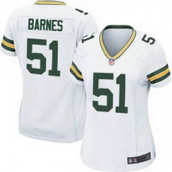 Women Green Bay Packers 51 Krys Barnes Game White Jersey