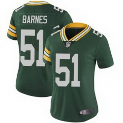 Women Green Bay Packers 51 Krys Barnes Limited Green Team Color Vapor Untouchable Jersey