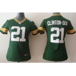 Women Nike Green Bay Packers 21 Ha Ha Clinton-Dix Green NFL Jerseys