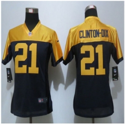 Women new Green Bay Packers #21 Ha Ha Clinton-Dix Navy Blue Alternate Elite Jersey