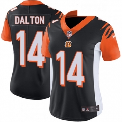 Womens Nike Cincinnati Bengals 14 Andy Dalton Vapor Untouchable Limited Black Team Color NFL Jersey