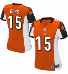 Womens Nike Cincinnati Bengals 15 John Ross Game Orange Alternate NFL Jersey