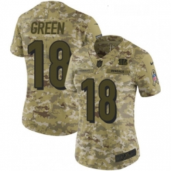 Womens Nike Cincinnati Bengals 18 AJ Green Limited Camo 2018 Salute to Service NFL Jersey