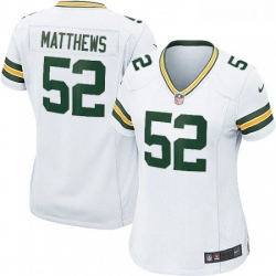 Womens Nike Green Bay Packers 52 Clay Matthews Game White NFL Jersey