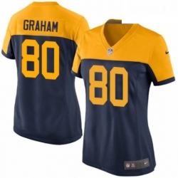 Womens Nike Green Bay Packers 80 Jimmy Graham Navy Blue Alternate Vapor Untouchable Elite Player NFL Jersey