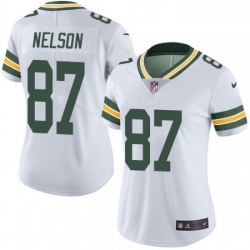 Womens Nike Green Bay Packers 87 Jordy Nelson Elite White NFL Jersey