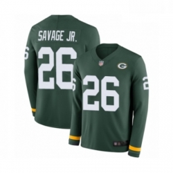 Youth Green Bay Packers 26 Darnell Savage Jr Limited Green Therma Long Sleeve Football Jersey