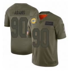Youth Green Bay Packers 90 Montravius Adams Limited Camo 2019 Salute to Service Football Jersey