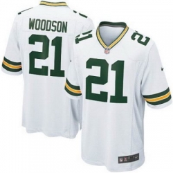 Youth Nike Green Bay Packers 21 Charles Woodson Game White Jerseys