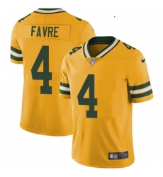 Youth Nike Green Bay Packers 4 Brett Favre Limited Gold Rush Vapor Untouchable NFL Jersey